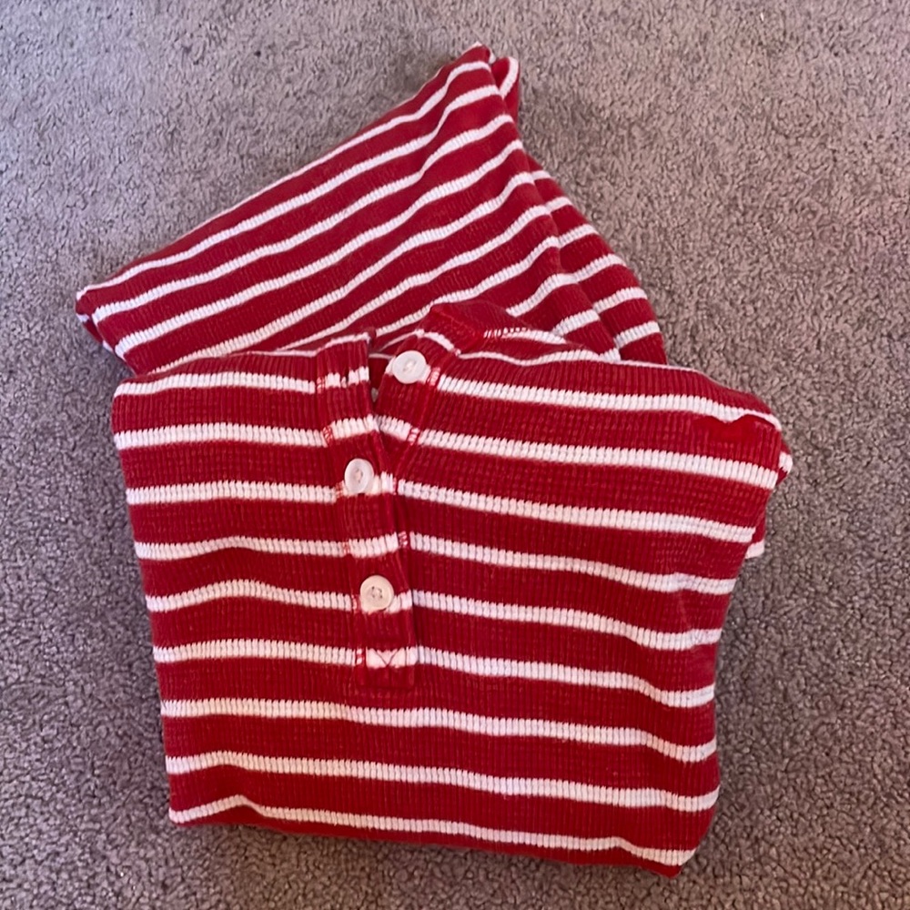 Red and white pajama set - XS